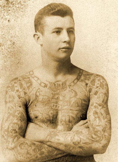 Portrait of a Tattooed Man by Charles Eisenmann